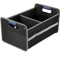 Organisateur de coffre de voiture Rapo Luxury grande capacité en tissu Oxford, pliable, avec panneaux de soutien robustes et compartiments multiples