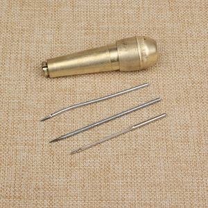Aiguille et fil pour réparation chaussure poinçon <span class=keywords><strong>Crochet</strong></span> ensemble d'outils aiguilles à coudre faisant semelle reliure <span class=keywords><strong>livre</strong></span> poinçonnage trous - Product Image 4