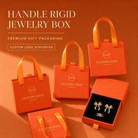 Portable Orange Boîte À Bijoux Bijoux Boucles D'oreilles Anneau Bijoux Boîte D'emballage Personnalisable Parfum Lunettes Boîte À Main