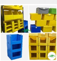 Boîte de transport pliable en carton ondulé en plastique PP personnalisé, pour fruits, recyclable, usage domestique, empilable, étanche, certifiée SGS