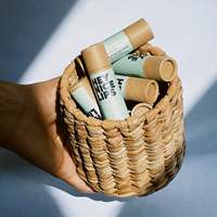 Tube d'emballage en carton kraft écologique personnalisé pour baume à lèvres, contenant vide pour gloss et baume à lèvres