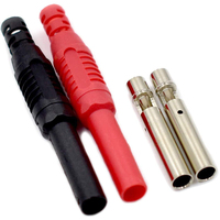 Connecteur de câble banane femelle GlobalTone GT-HD25505 rouge et noir en laiton isolé et sécurisé de 4 mm pour audio et vidéo
