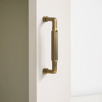 Poignées de porte et boutons de tiroir de style classique français en alliage de zinc couleur laiton antique jaune pour armoires et commodes