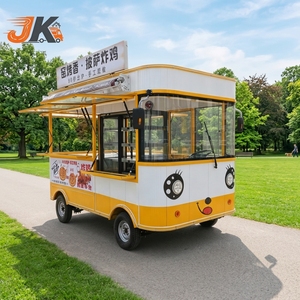 Carretto Elettrico Multifunzionale a 4 Ruote per Alimenti, Chiosco Mobile Commerciale per Colazioni e Snack - Product Image 1