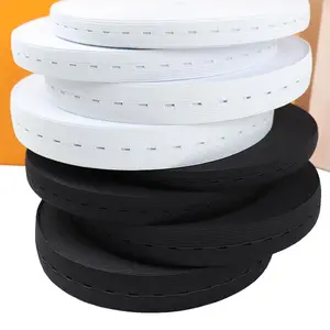 Fascia elastica in maglia con foro per bottoni nastro elastico Fiat per accessori per pantaloni per indumenti da cucito fai da te 15/20/25/30mm