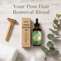 Aceite Orgánico Puro de Cyperus Rotundus de Marca Blanca para Piel, Cuerpo y Cabello: Suero Reparador, Hidratante y Suavizante Post-Afeitado