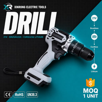 Perceuse-visseuse sans fil pour l'assemblage et la réparation |   Embrayage sans balais 21V 65Nm de couple élevé |   Lampe de travail LED à 2 vitesses avec mandrin de 13 mm et batterie de 2,6 Ah