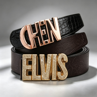 Ceinture à boucle émaillée personnalisée pour homme avec logo sur mesure - Décoration de style vintage