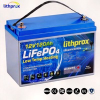 Batería de vehículo eléctrico industrial de 12V 120AH sin mantenimiento, celda LiFePO4 para montacargas de servicio pesado, CE FCC RoHS UN38.3