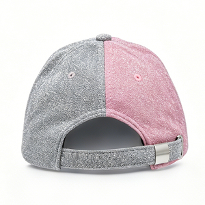 Gorra de Béisbol Unisex Rosa y Gris con Bordado de Estrella y Luna Dorada, Estilo Casual Ajustable para Uso Diario - Product Image 2