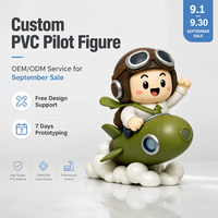 Figura de Acción de PVC Meiyantoys ODM, Diseño Personalizado, Figura de Piloto Adorable, Figuras de PVC Personalizadas en Múltiples Colores para Mascotas de Marca IP