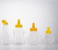 Botol Saus Plastik Food Grade MAYSURE 8oz 250ml untuk Kecap, Permen & Cokelat dengan Tutup Ulir, Dapat Digunakan Terbalik