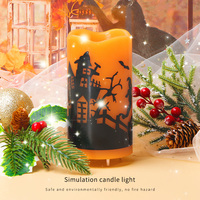 KSWING Halloween Noël Projecteur Bougie rotation Fantôme Projection Lampe mode intérieur LED Bougie décoration