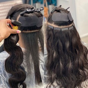 Yaki Thẳng Băng Phụ Nữ Liền Mạch Vô Hình Băng Ánh Sáng Yaki Băng Trong Phần Mở Rộng Tóc Con Người Tóc 40 Pcs Nga Tóc Cho Màu Đen - Product Image 3