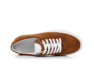 Chaussures de loisirs en daim respirant de qualité supérieure, style tendance, chaussures de bureau, baskets à plateforme à lacets - Product Image 5