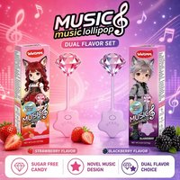 Eco Lichtgewicht Audio Rod Sparkle Diamond Suikervrije Harde Lollipop Beengeleidingsspeelbare Gemengde Bessen Snoepjes Klaslokaal Beloning