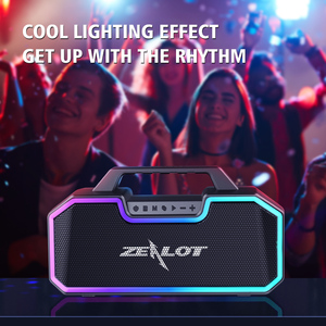 ZEALOT-altavoz inalámbrico S57 con luz RGB, Subwoofer, 80W, sonido estéreo fuerte HD y <span class=keywords><strong>tecnología</strong></span> TWS - Product Image 2