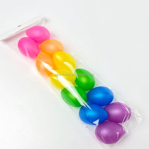 Œuf <span class=keywords><strong>de</strong></span> pâques en plastique coloré meoji, pouces, pour mélanger les bonbons, Promotion spéciale - Product Image 4