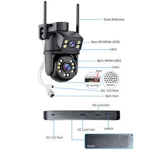 Icsee 4CH NVR Kit không dây Wi-Fi <span class=keywords><strong>IP</strong></span> <span class=keywords><strong>Camera</strong></span> cho nhà ngoài trời 8MP 6MP UHD 3K 4k an ninh màn hình từ xa truy cập mạng IP66 - Product Image 1