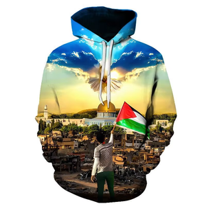Nouveau style personnalisé d'autodéfense Pull à capuche Palestine Streetwear Hoodies Vintage avec chapeau - Product Image 6