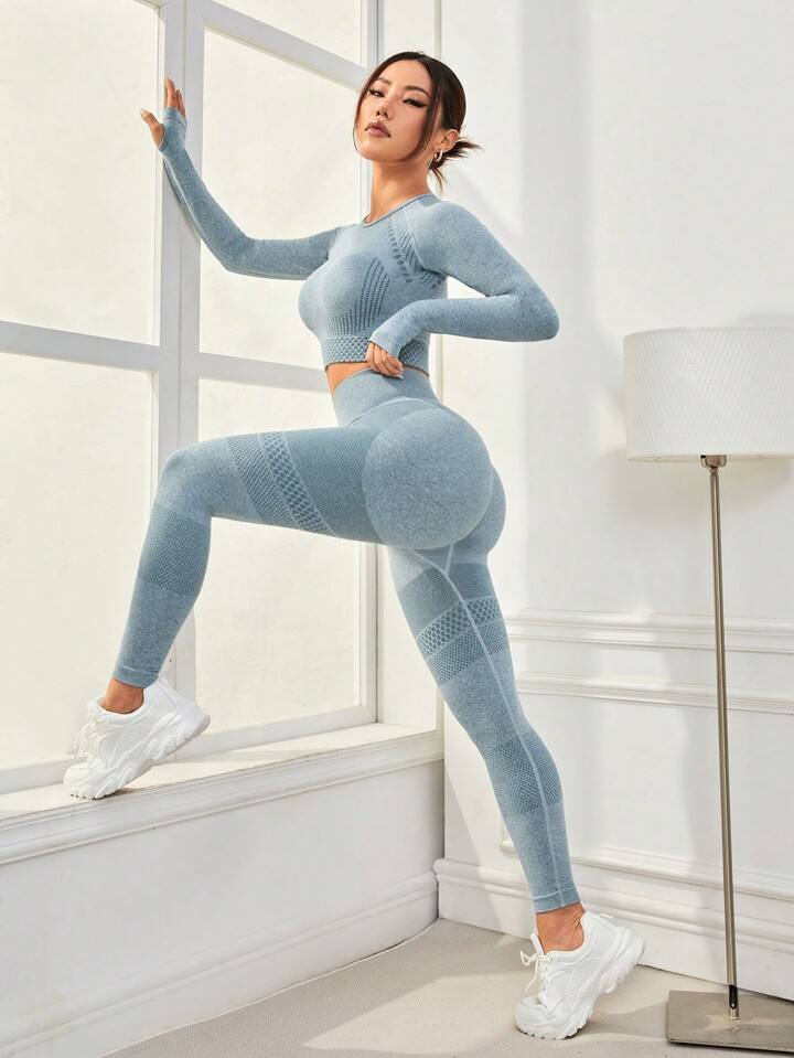 Wholesale Private Label Set Women Active Wear Gym Fitness Top and