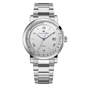 Montre mécanique PONIGER, boîtier rond de 41 mm, mouvement automatique Citizen, 21 rubis, 21600 VPH, aiguilles lumineuses, date du calendrier, 5 ATM - Product Image 1