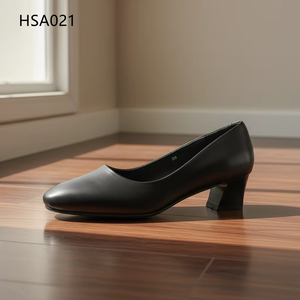 <span class=keywords><strong>Chaussures</strong></span> de bureau pour femme à talon bas, anti-odeur, en cuir grainé, pour personnel de ville et hôtesses de l'air, modèle HSA021 - Product Image 2