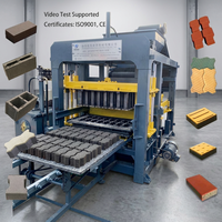 Machine à fabriquer des briques QT5-15, machine automatique de fabrication de blocs creux en ciment avec pompe, moteur Siemens, multifonctionnelle