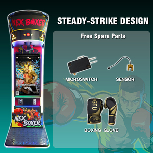Macchina <span class=keywords><strong>da</strong></span> Boxe Interattiva <span class=keywords><strong>da</strong></span> 43 Pollici in Metallo e Plastica, Resistente, a Moneta con Riproduzione Video e <span class=keywords><strong>Classifica</strong></span> Globale - Product Image 4