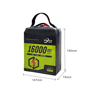 XINGTO 공장 프로모션 고출력 리포 <span class=keywords><strong>16000mAh</strong></span> 14S 리튬 이온 배터리 팩 농업용 작물 보호 드론 UAV용 - Product Image 3