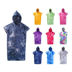 Serviette de plage poncho à capuche personnalisée en microfibre, sans sable, séchage rapide, pour la natation estivale et le surf, robe de change - Product Image 1