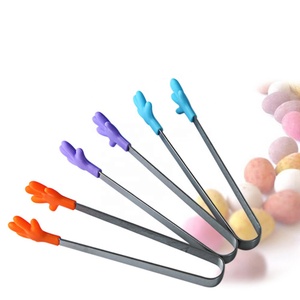 Pinzas de Cocina Creativas con Forma de Mano, Mini Pinzas Sostenibles para Servir Alimentos, Pinzas para Barbacoa con Mango de Acero Inoxidable y Silicona <span class=keywords><strong>Kaina</strong></span> - Product Image 3