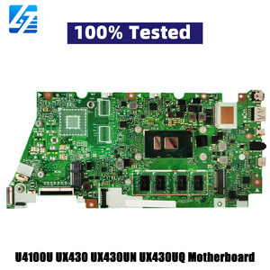 เมนบอร์ดแล็ปท็อป UX430UA สำหรับ <span class=keywords><strong>Asus</strong></span> Zenbook เมนบอร์ด UX430UQ UX430UN <span class=keywords><strong>UX430U</strong></span> U4100U I5 I3 I7 CPU 100% การทดสอบดี STK - Product Image 1