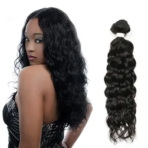 Elegant Style High Quality Brazilian human hair extension bundles vendor natural hair weave products with water wave bundle