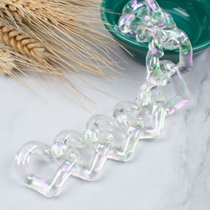 Chaîne à maillons en acrylique en forme de cœur DIY 21*19mm, accessoires <span class=keywords><strong>pour</strong></span> bracelets, boucle de chaîne cœur Mabel, ceintures de sac DIY - Product Image 6