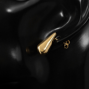 Phụ Nữ Sang Trọng Của Thép Không Gỉ Bông Tai Hợp Thời Trang Mạ Vàng Đinh tán Trong Nước Drop Hình Dạng Ngôi Sao Đồ Trang Sức Thời Trang - Product Image 3