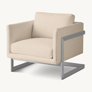 Sassanid Oem Ultra-Comfortabele Zitplaatsen Luxe Woonkamer Meubilair Milo Gepolijst Roestvrijstalen Frame Lounge Stoel - Product Image 5