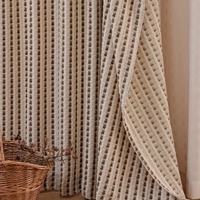 Rideaux occultants en tissu à carreaux colorés et éclatants, isolants thermiquement, à œillets, vente en gros OEM