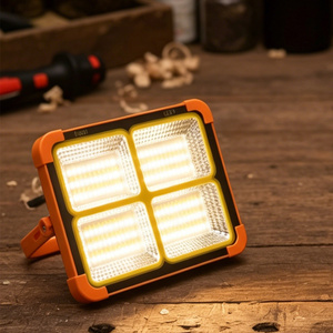 Lámpara Solar Portátil para Camping con Luz <span class=keywords><strong>de</strong></span> Advertencia SOS, Recargable Tipo-C, Regulación Continua, Lámpara <span class=keywords><strong>de</strong></span> Exterior, Foco <span class=keywords><strong>de</strong></span> Seguridad para Caminos - Product Image 1
