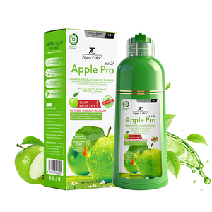 Champú Tinte Permanente Negro Sin Amoníaco Personalizado <span class=keywords><strong>de</strong></span> Marca Privada Apple Pro con Fórmula <span class=keywords><strong>de</strong></span> Agua Transparente que Cubre las Canas - Product Image 1