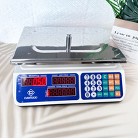 Balance de pesage industrielle sans fil rechargeable à prix numérique commercial pour volailles, légumes, viande, aliments, plateau plat