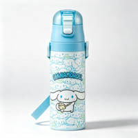 Bouteille d'eau isotherme à double paroi en acier inoxydable 304 avec logo personnalisé, couvercle rabattable, finition mate dégradée, réutilisable pour l'extérieur
