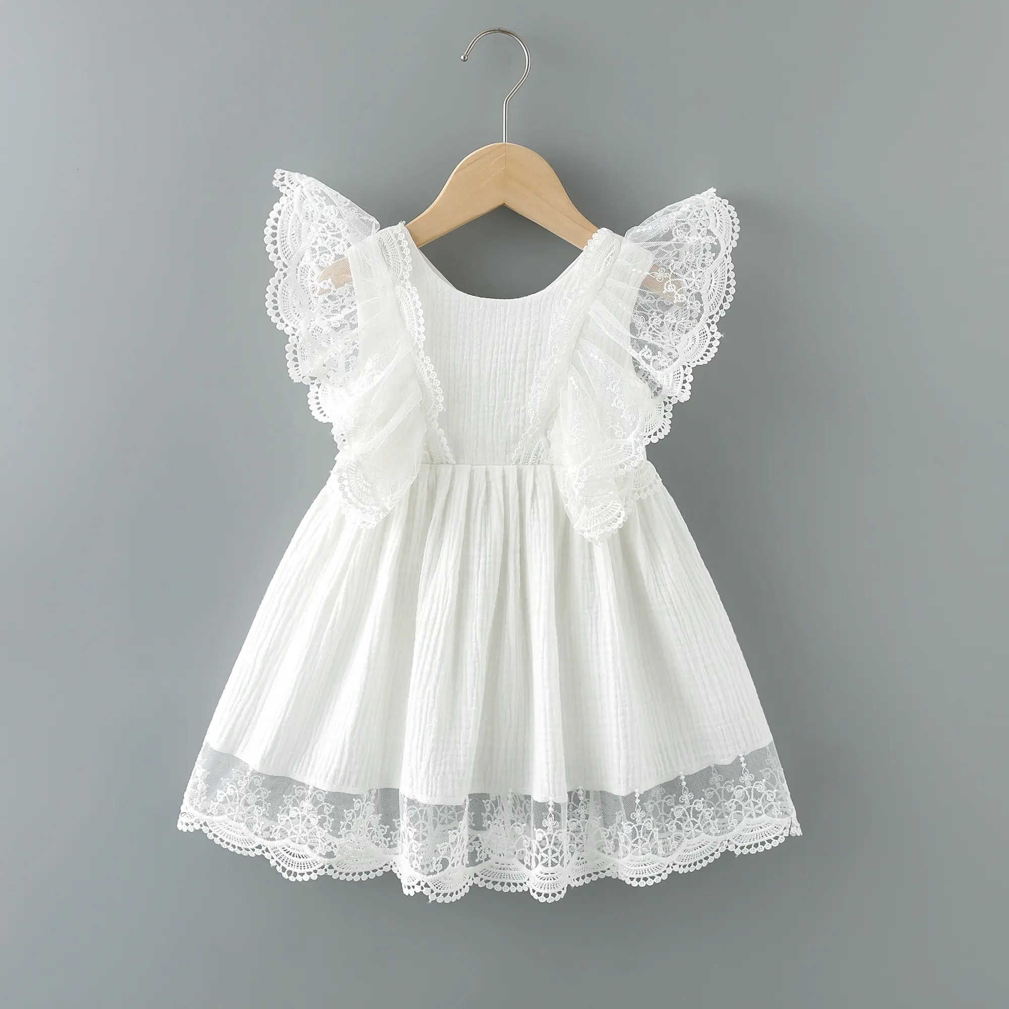 Cocoyeye white kids casual dress toddler girl dresses