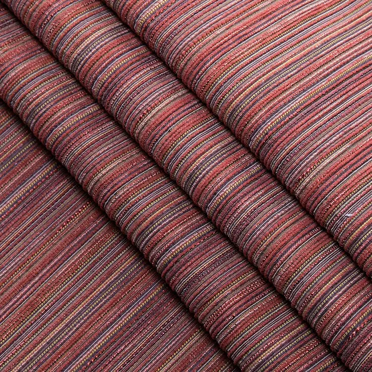 China Gute Qualität Heim textilien Polster Polyester Rot Böhmen Chenille Sofa Stoff