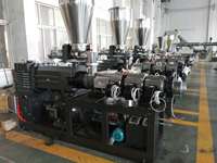 SJSZ55/110 Nouvelle extrudeuse à double vis pour la fabrication de granulés de poudre de PVC pour granulés de PVC avec moteur et boîte de vitesses fiables