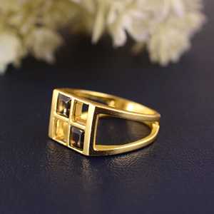 Exclusive Brass <b>Rings</b> Minimalist Geometric <b>Ring</b> Brass <b>Rings</b> For Women 18K Gold Plated Square Citrine <b>Ring</b> for Wholesale/OEM/ODM - Product Image 5