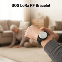 Pulseras SOS para Sistema de Alarma EV12, Solución de Seguridad para el Hogar, Botón de Pánico Lora, Pulsera de Emergencia SOS para el Cuidado de Personas Mayores