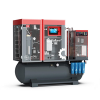 Compresseur d'air à vis de grande capacité 500L 1000L avec réservoir et sécheur, robuste pour l'industrie et les usines