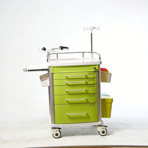 Chariot médical d'urgence multifonctionnel avec support pour bouteille d'oxygène et planche <span class=keywords><strong>de</strong></span> RCP pour les services d'urgence hospitaliers - Product Image 4