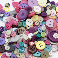 Botones artesanales de resina de varios tamaños, aproximadamente 100 Uds. Para coser manualidades DIY, botón Manual para niños, pintura de colores mezclados